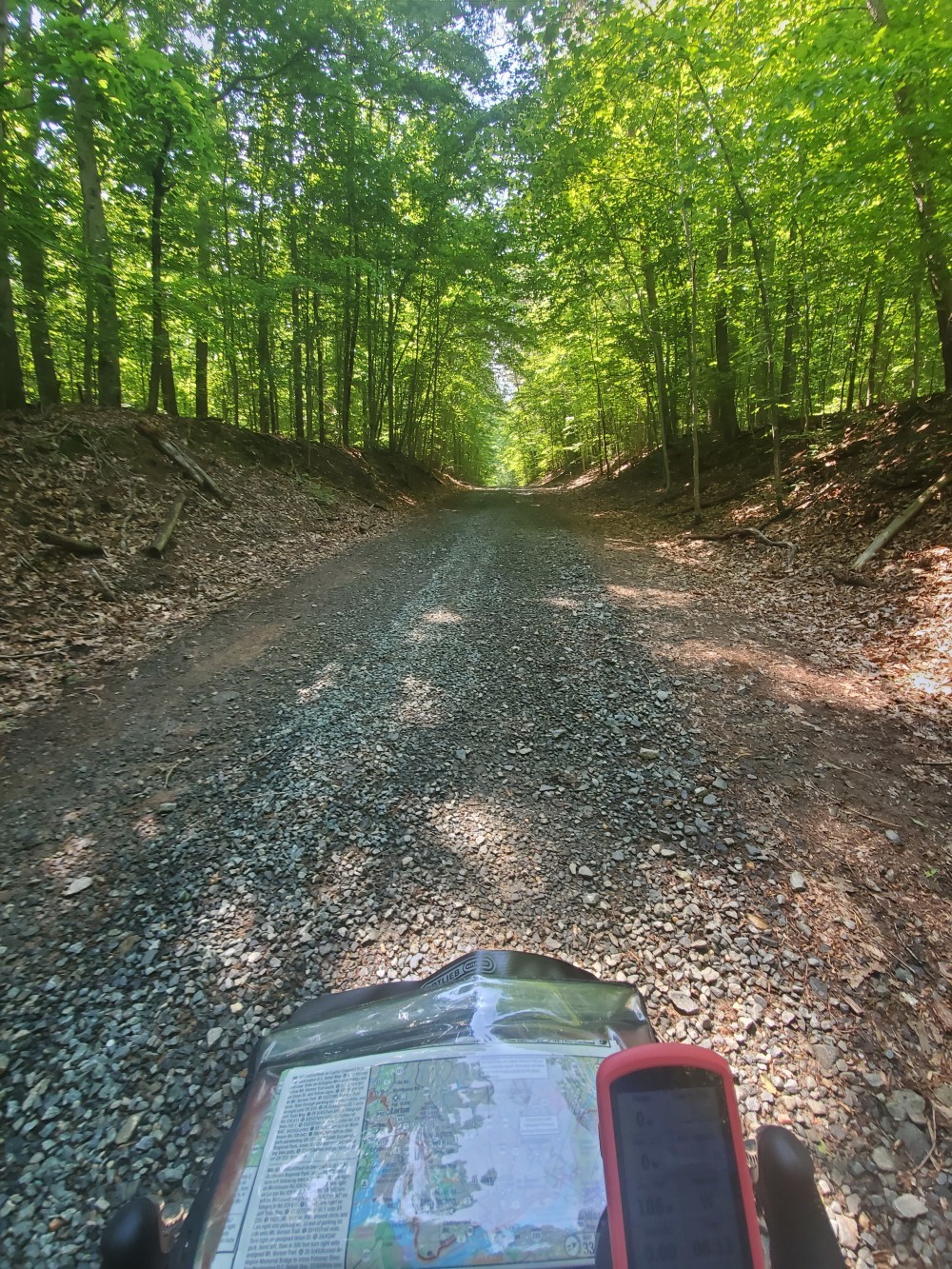 The gravel road Google maps sent me up.