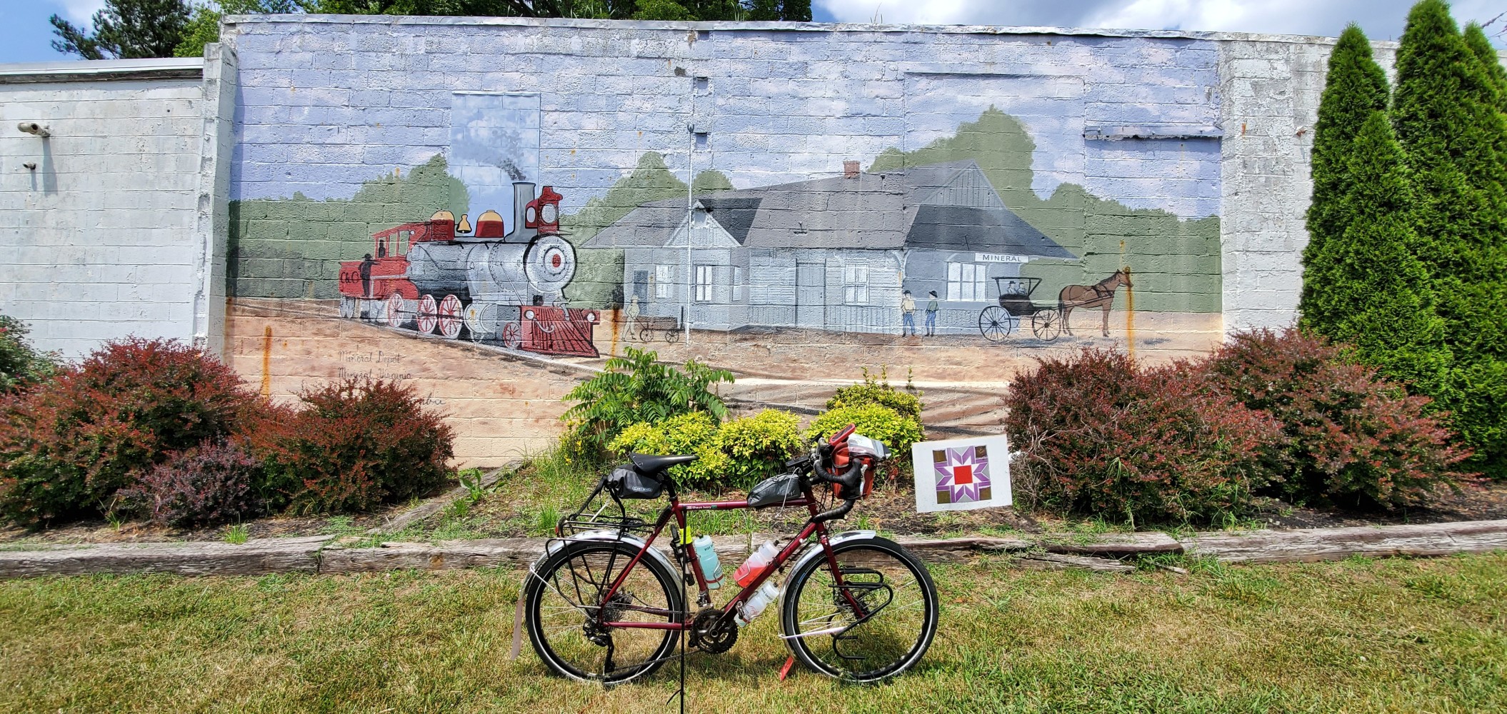 Mural at the farmer's market field (alas, the market is on Saturday)