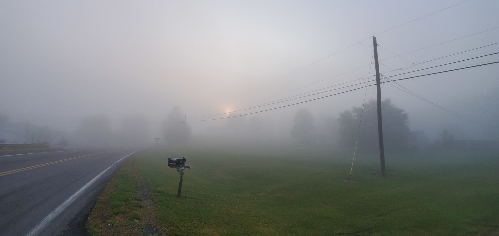 Foggy morning. Very thankful for low traffic!