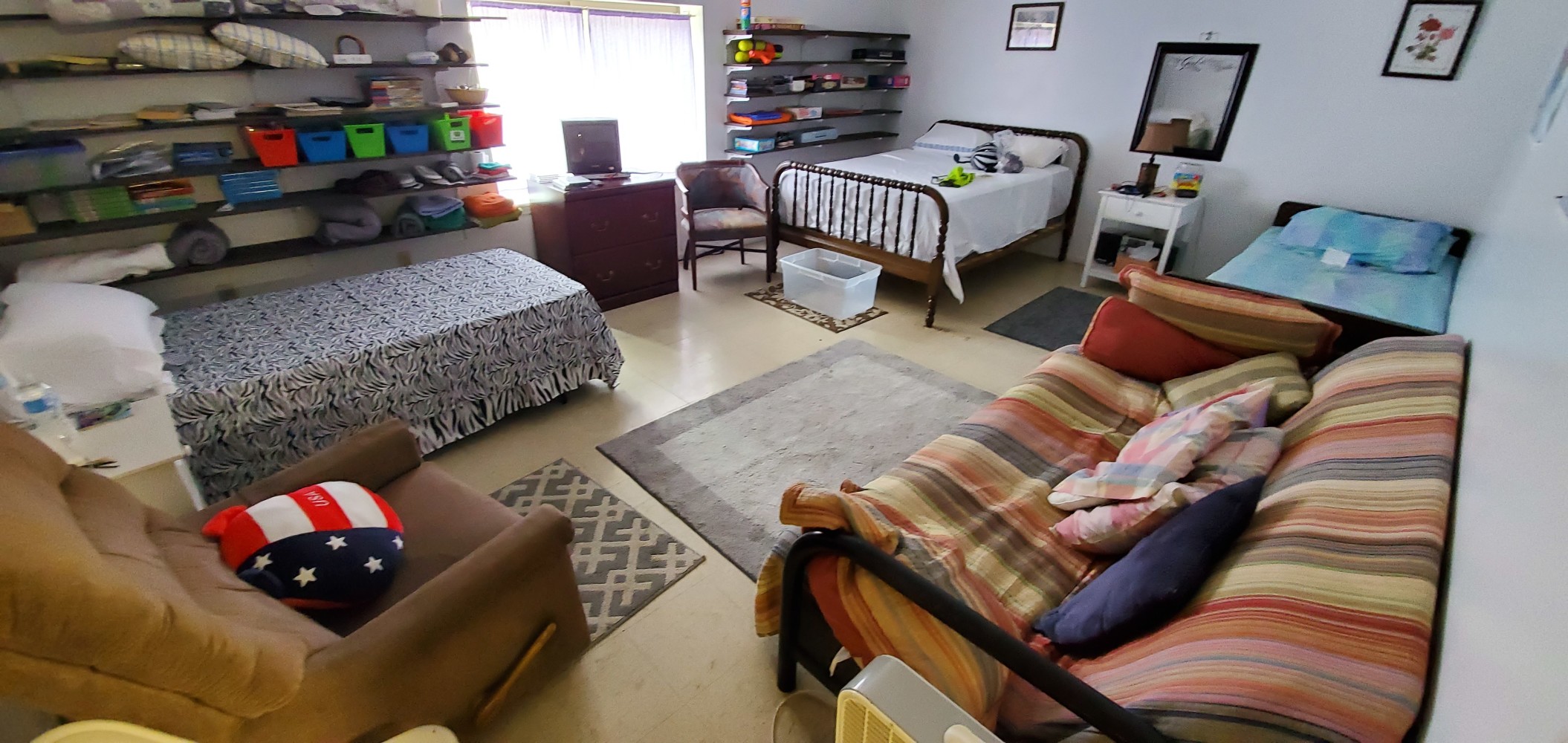 The cyclist bedroom at the Freeda Harris Baptist Center.