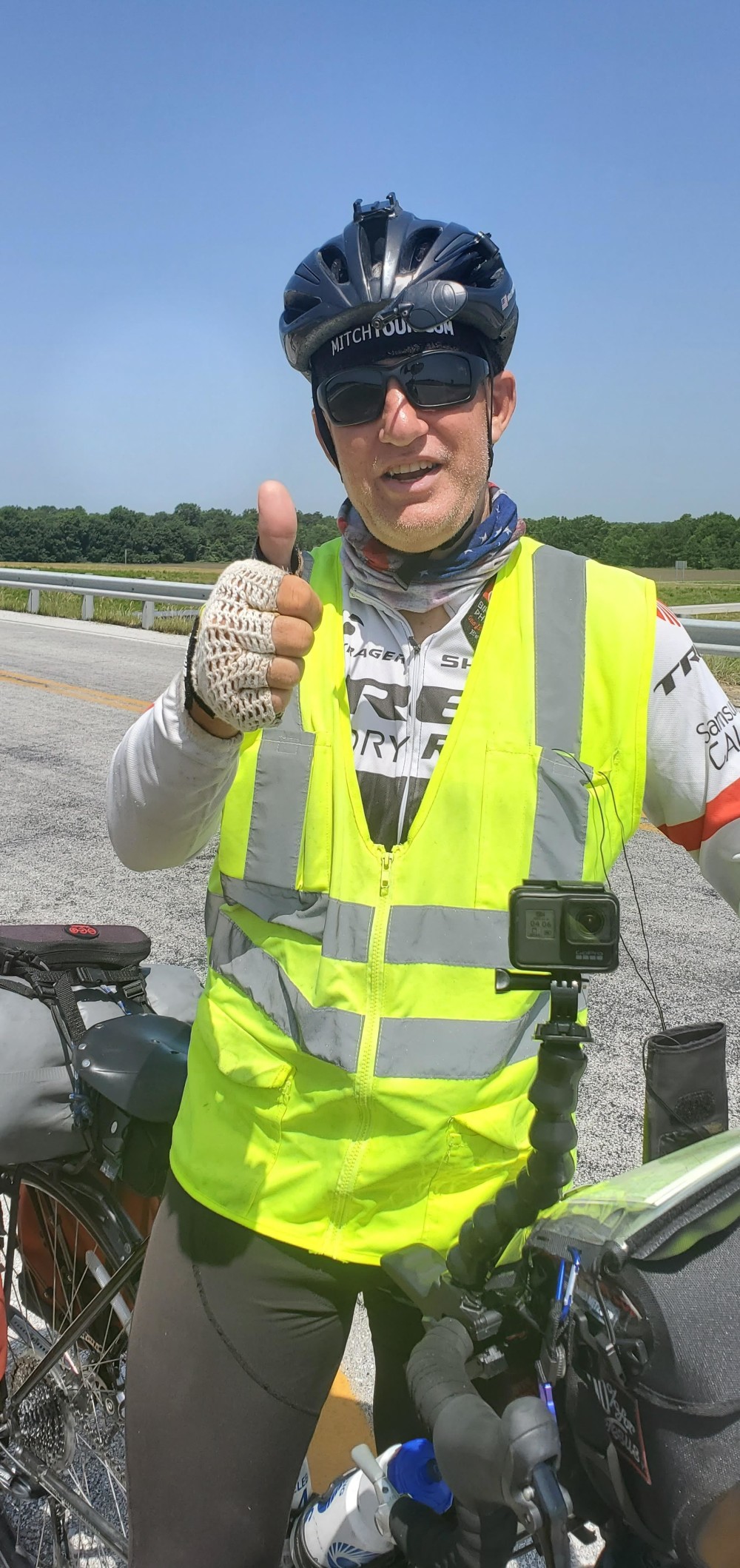 A rider I met along the way. He's a former marine, and a longtime missionary in the Philippines.