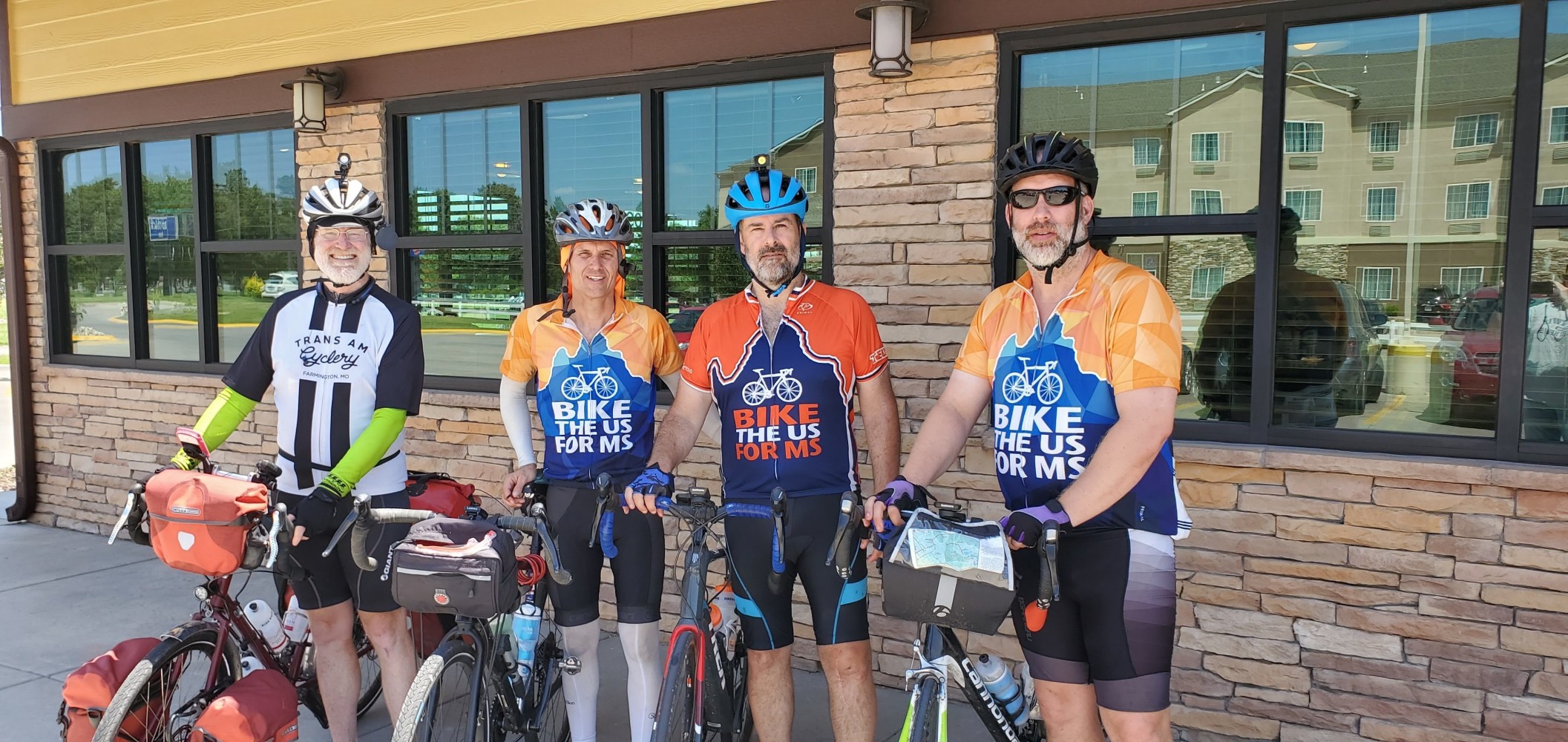 Me, Scott, Jeff and Glen. I loved riding with you guys! Have fun tomorrow, and every day afterwards!