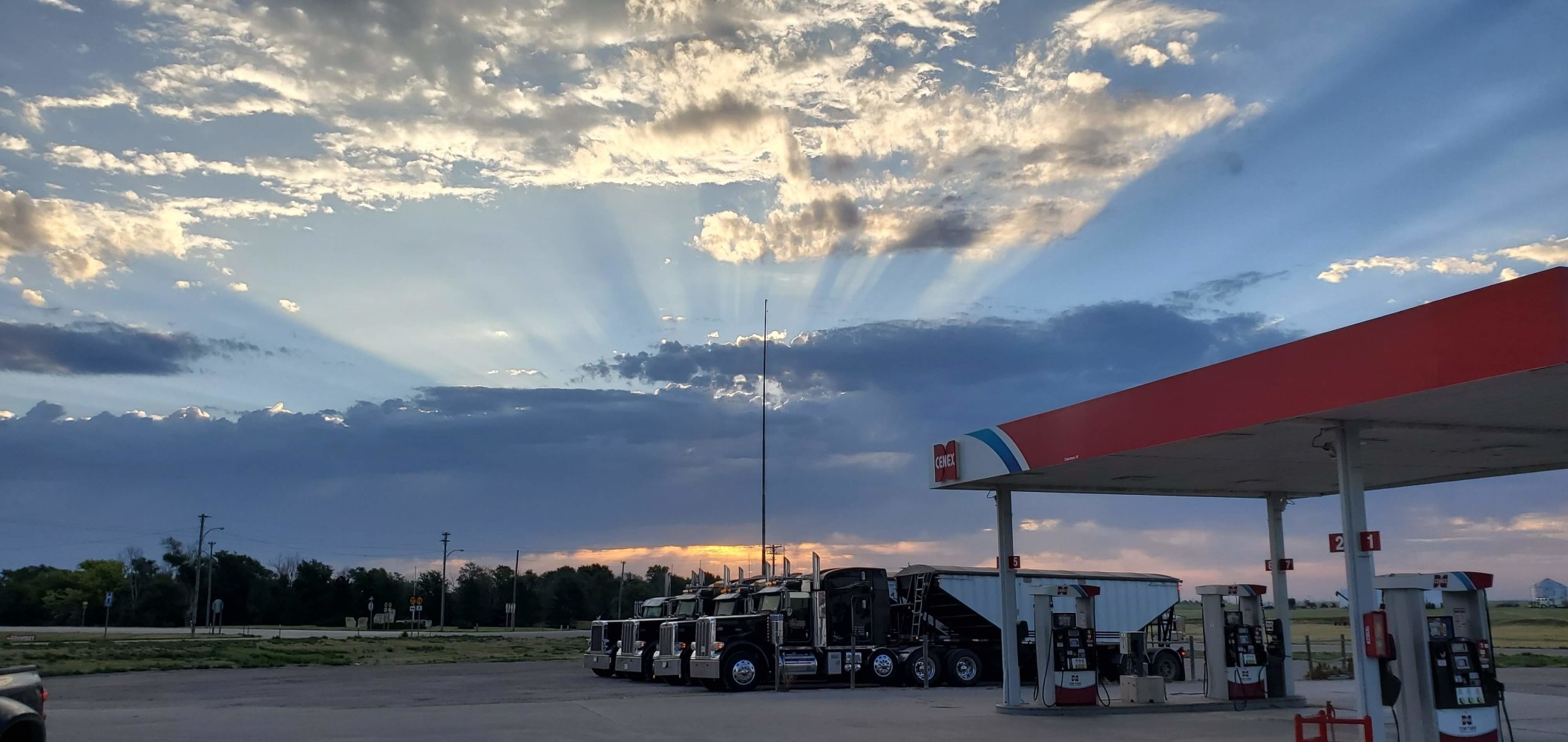 I call this "Divine Truck Stop." The teenager who worked there was really grumpy, but I don't hold it against him. He's a teenager.