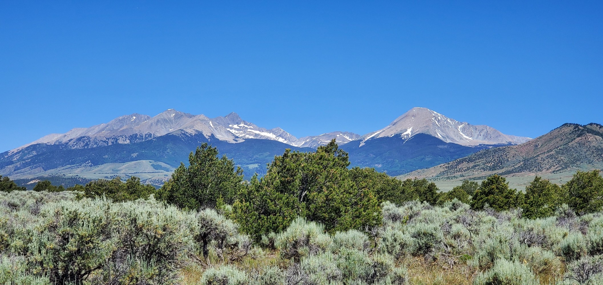 High peaks in the Sangre de Cristo Mountains.