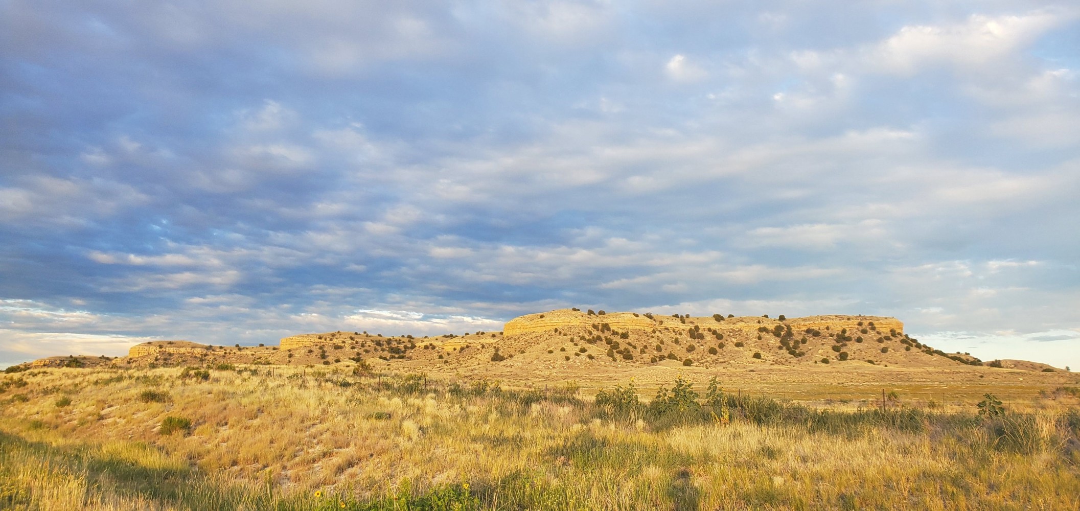 This photo doesn't do it justice, but this plateau was the first feature on the landscape west of Pueblo. It's inside the Lake Pueblo State Park.