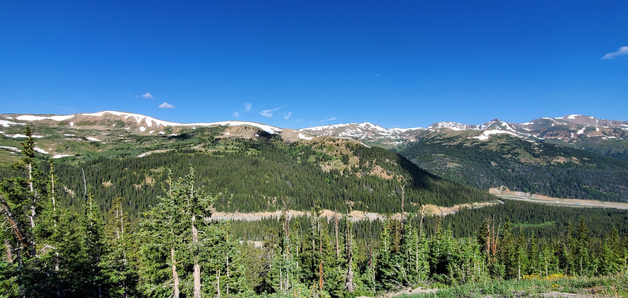 The view of the front range from Loveland Pass.