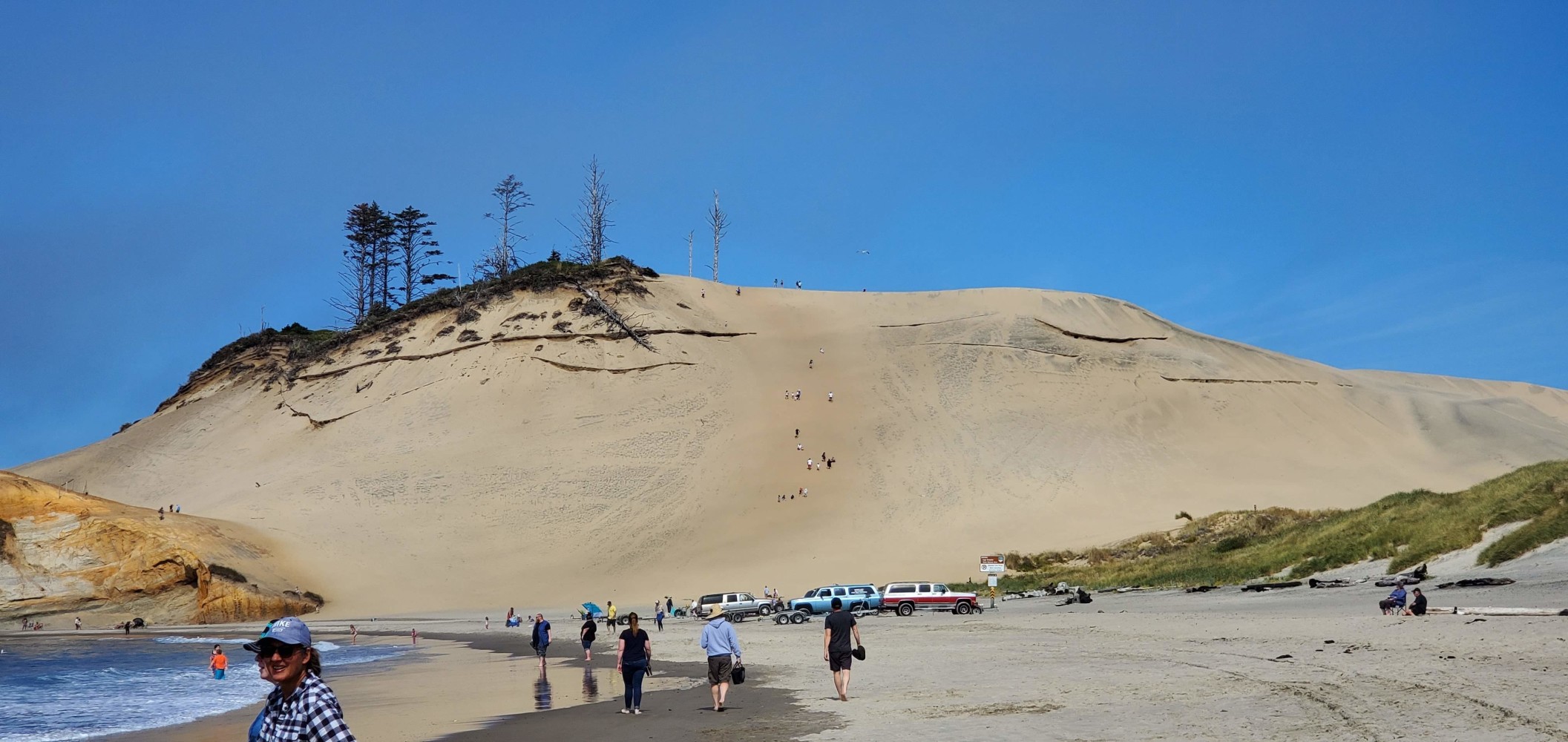 A large sandy hill at Cape Kiwanda.