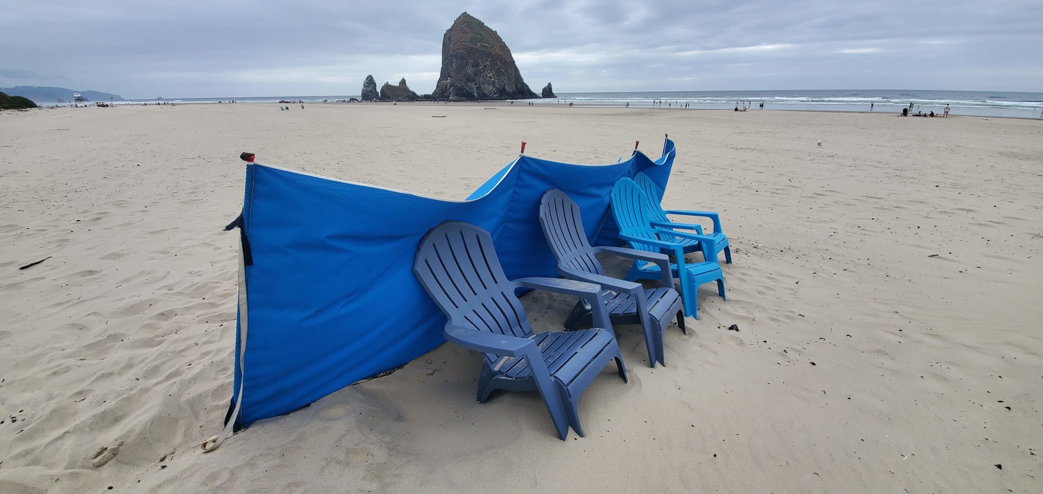 Haystack Rock, Cannon Beach, in the distance.