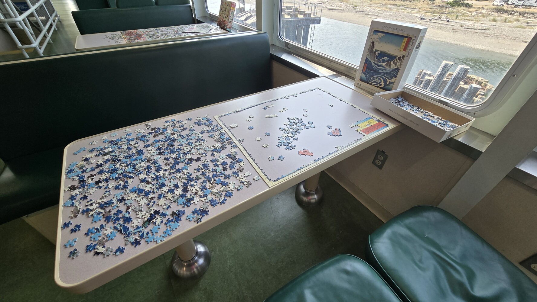I love that some of the tables had jigsaw puzzles on them!