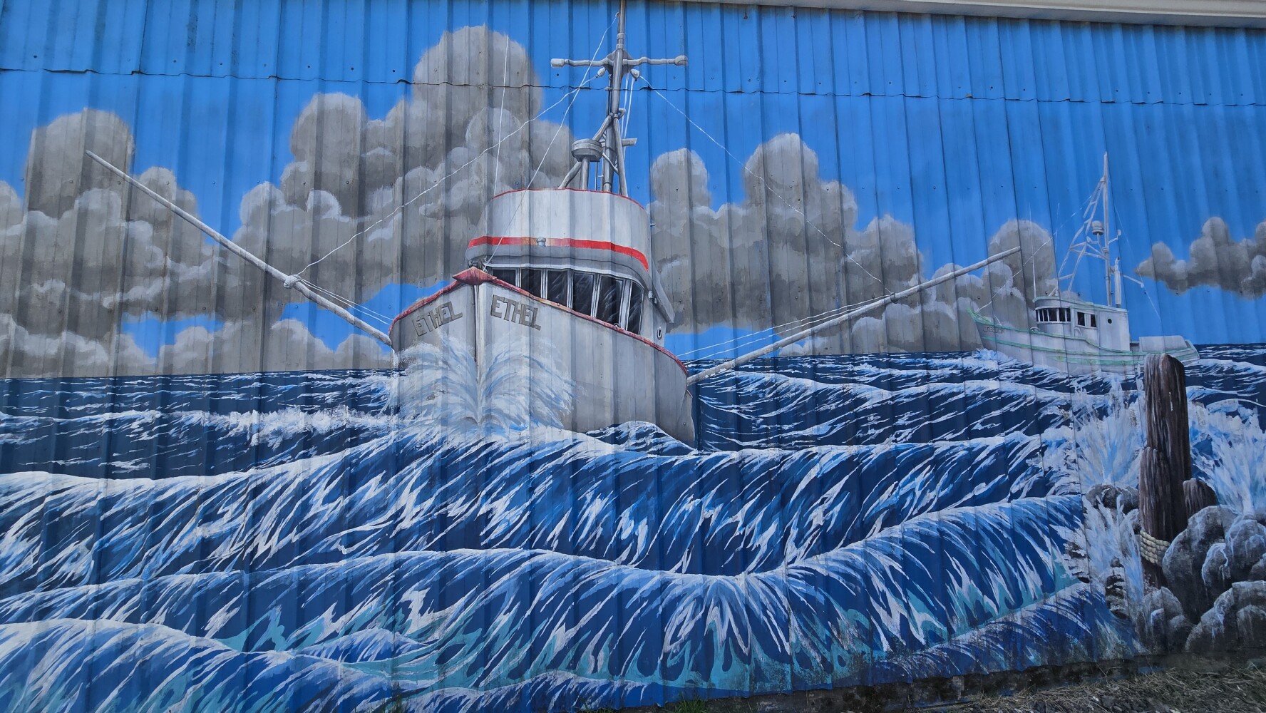 One of the murals at my motel tonight.