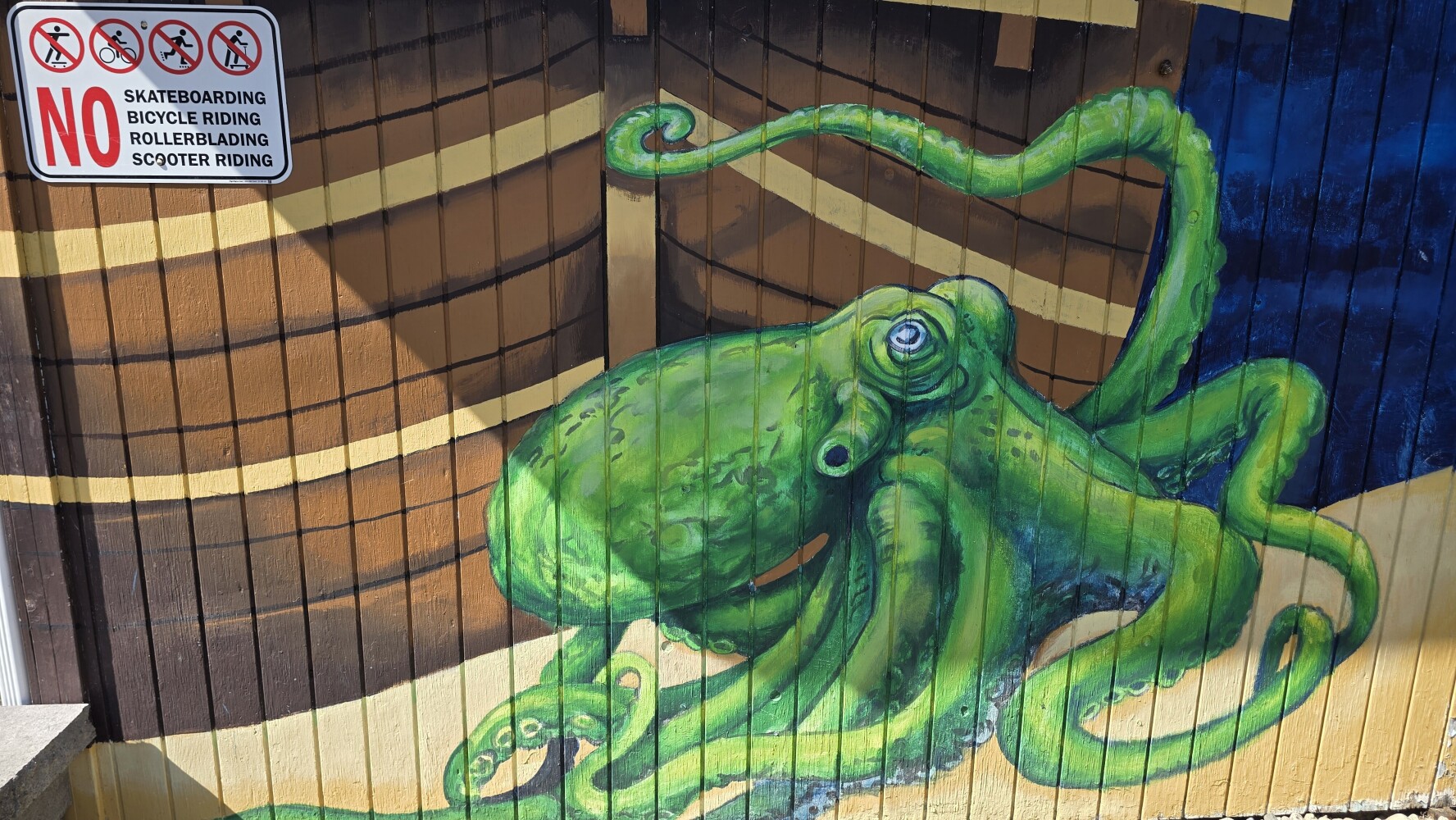 One of the murals at my motel tonight.