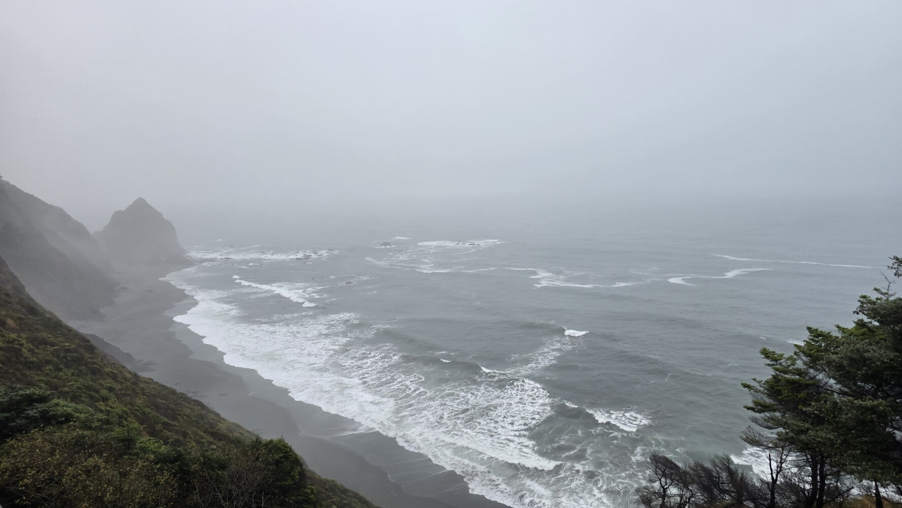 The first picture I took, as the rain and fog seemed to be diminishing.