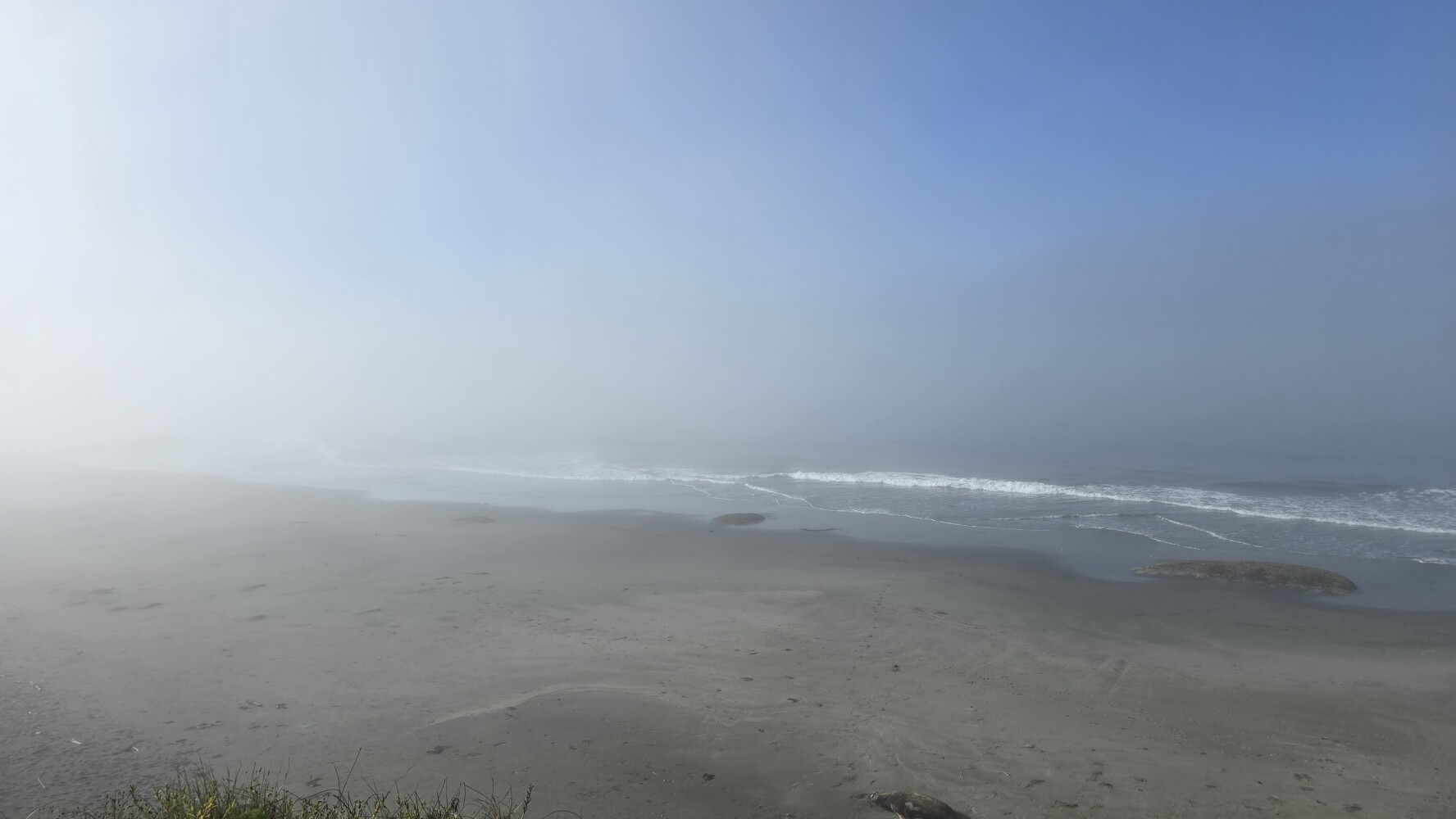 Fog at the beach in Smith River, CA