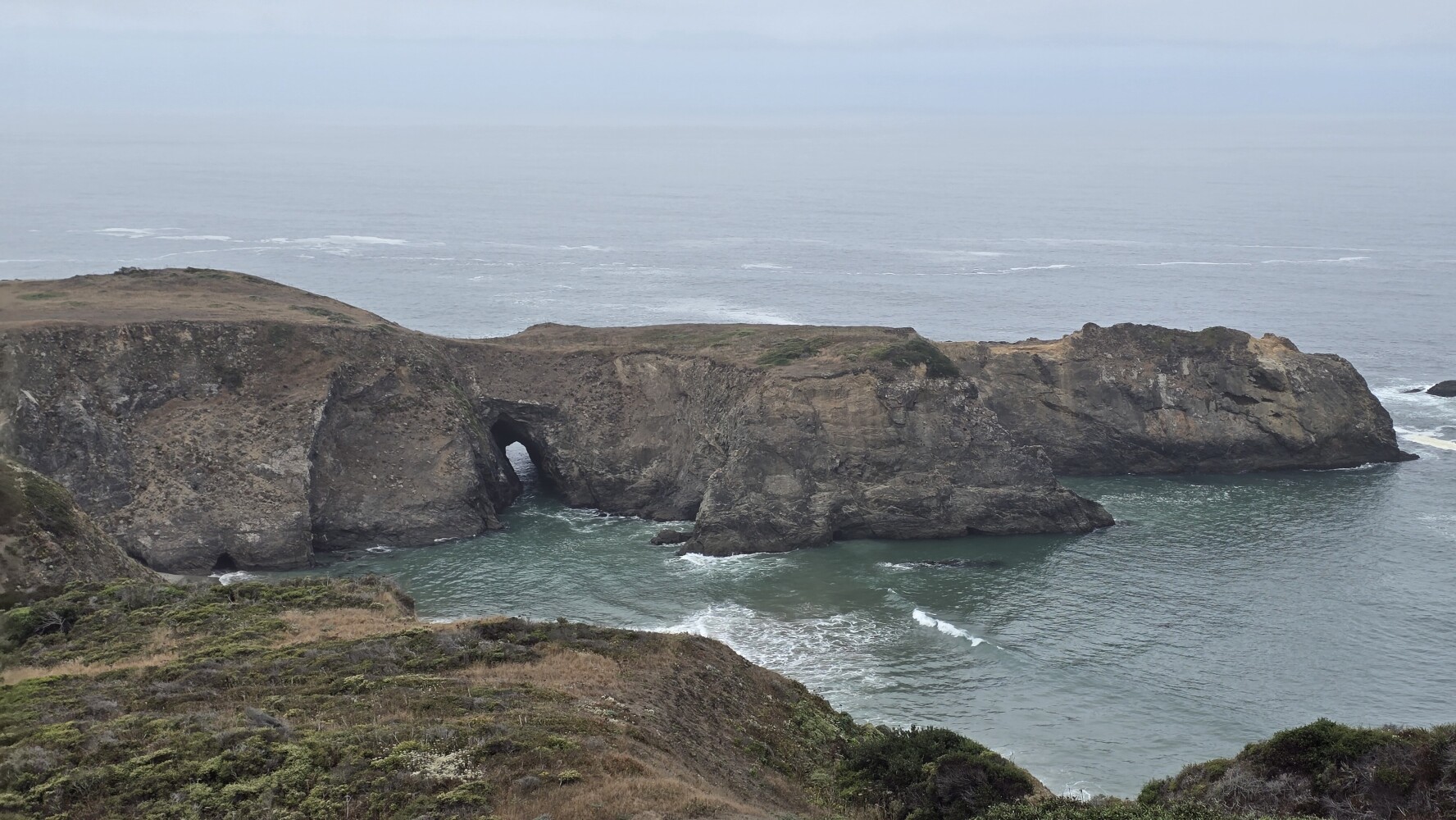 Outcropping with a cave near Cavanaugh Gulch