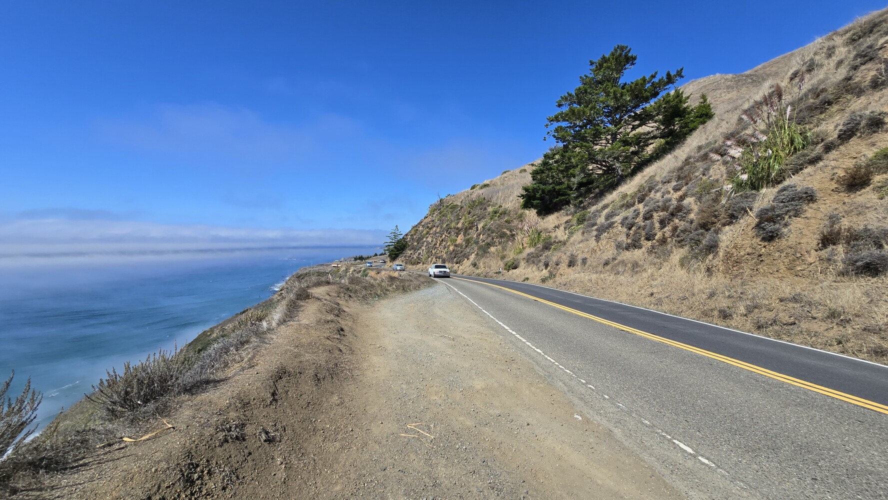 Taking a rest on the climb