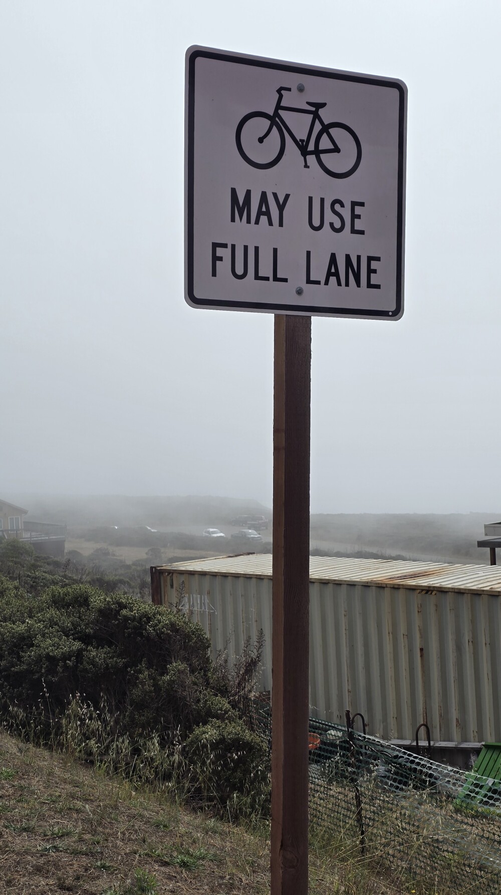 My actual favorite sign. I like this a lot more than "Share the road"