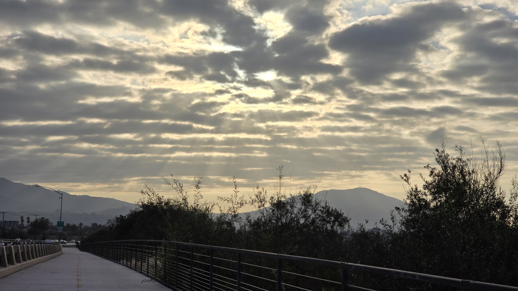 Sunbeams through the clouds