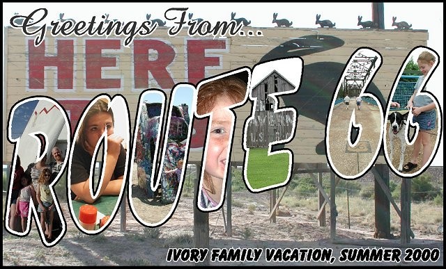 A postcard I made for our 2000 vacation. The original was created in CorelDraw, and the latest version will not render it properly, so this is the highest resolution I have.
